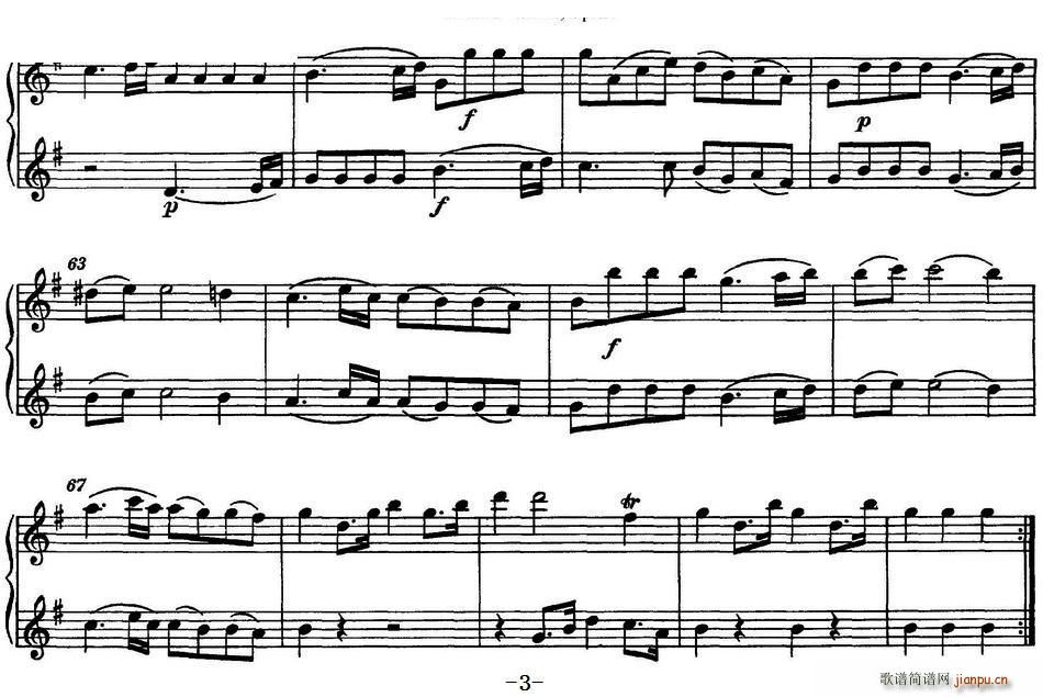 斯塔米茨二重奏长笛练习曲Op 27 No 1(笛箫谱)3