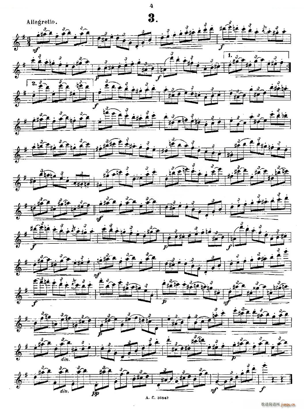24首长笛练习曲 Op 21 之1 12 铜管 4