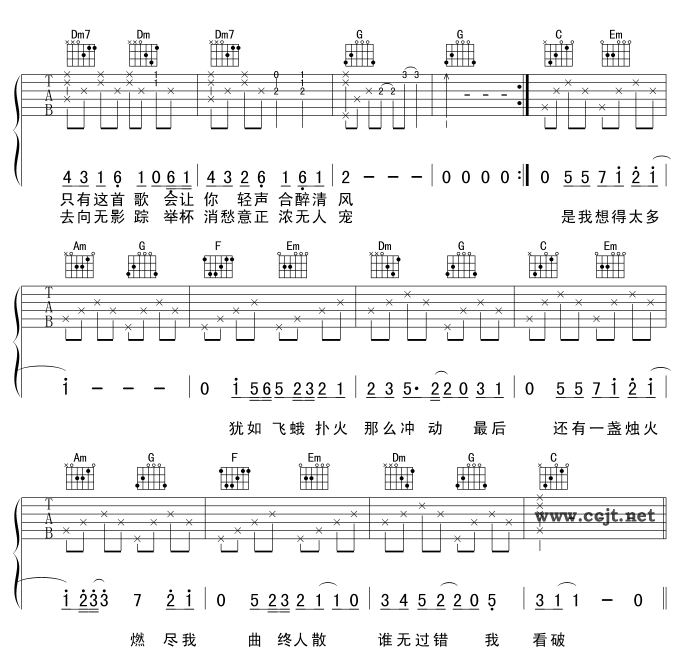 醉清風(fēng)吉他譜- 2