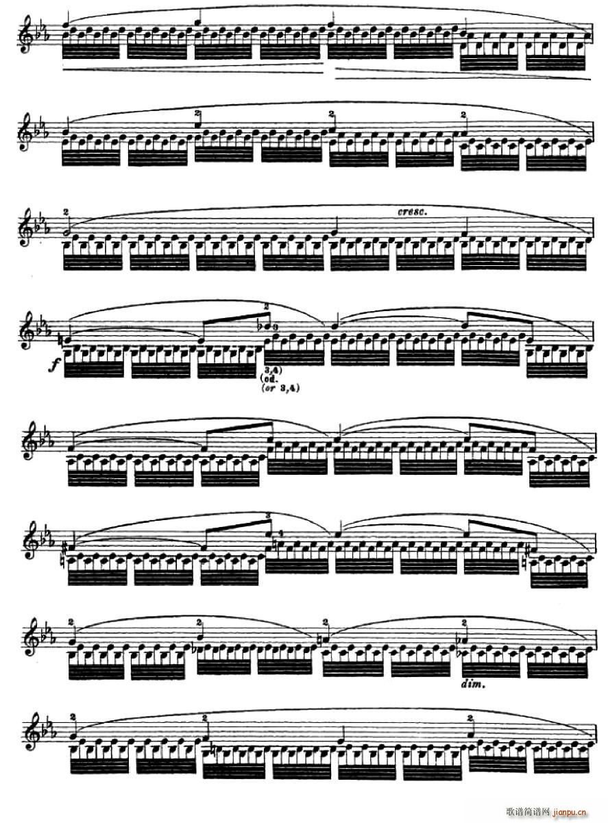 让 德尔菲 阿拉尔 12首小提琴隨想练习曲之19(小提琴谱)5