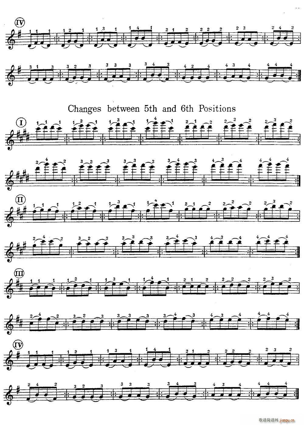 小提琴换把练习曲 第二部分(小提琴谱)3