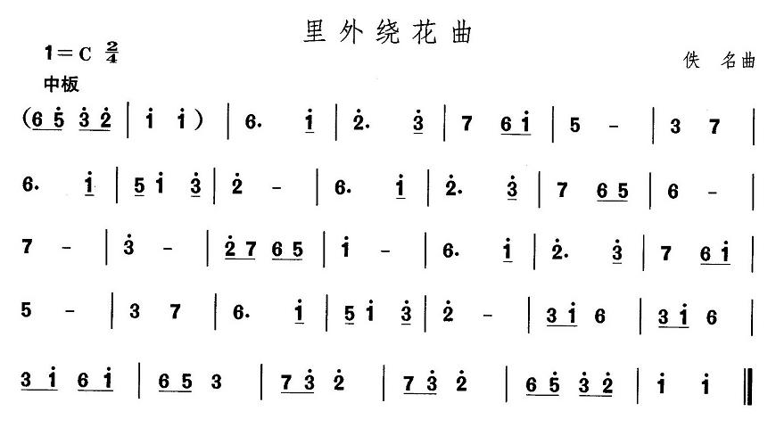 东北秧歌：里外绕花曲(其他乐谱)1