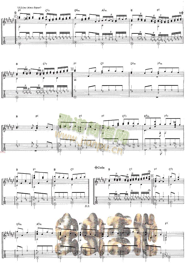 Canon吉他譜(吉他譜)3