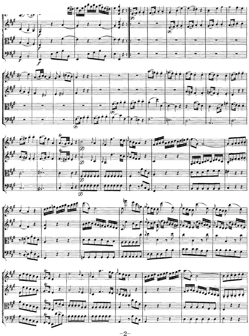 Mozart Quartet No 9 in A Major K 169 2