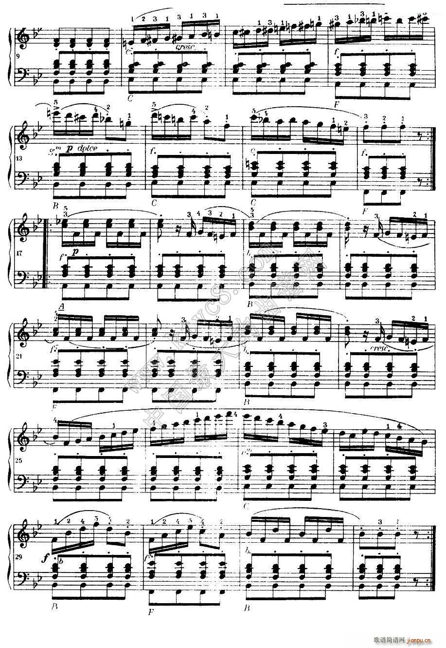车尔尼手风琴练习曲集 第Ⅰ册 22 36(手风琴谱)12