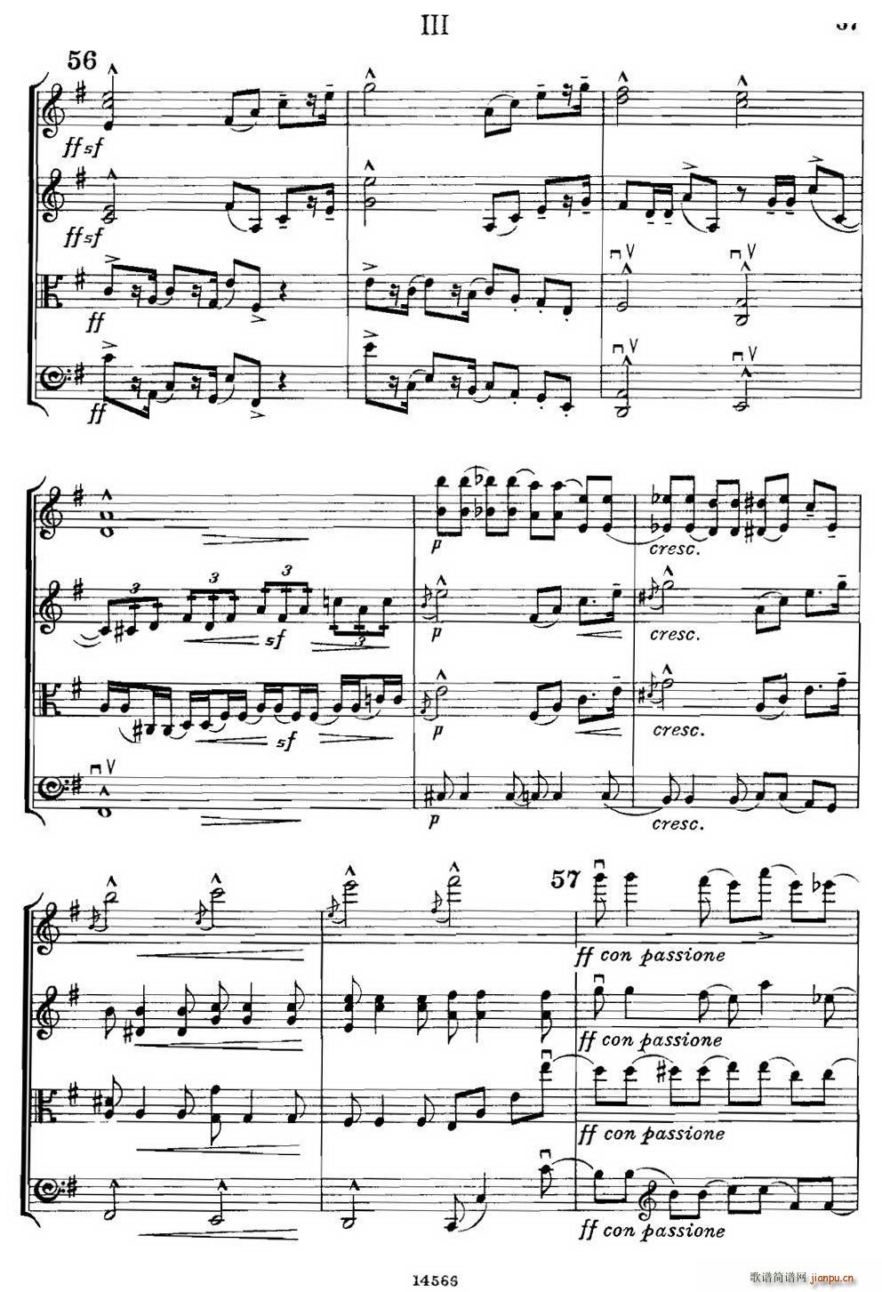 QUARTET Op 83 第三部分 弦乐四重奏(总谱)24