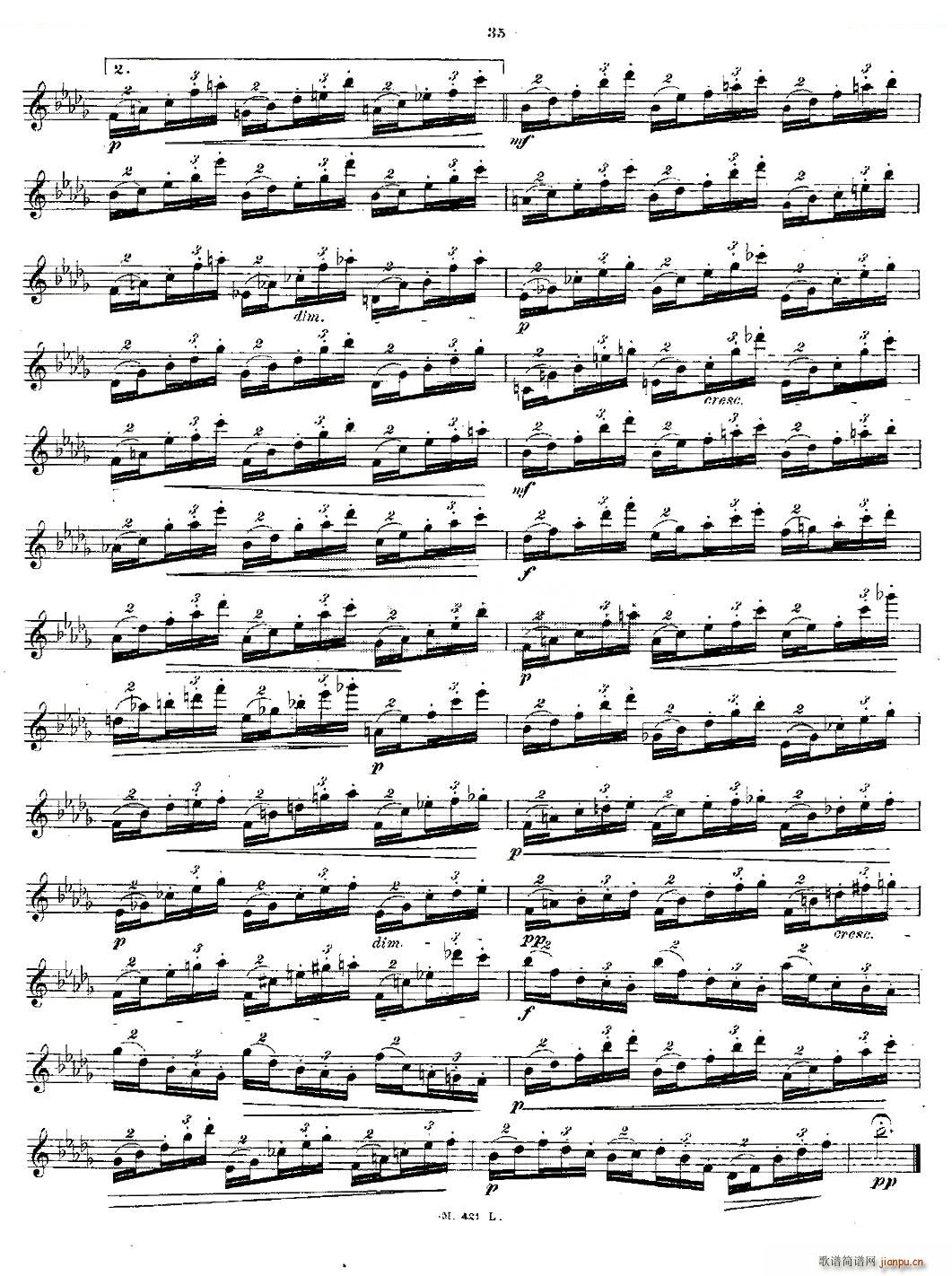 24首长笛练习曲 Op 15 之16 20 铜管(笛箫谱)3