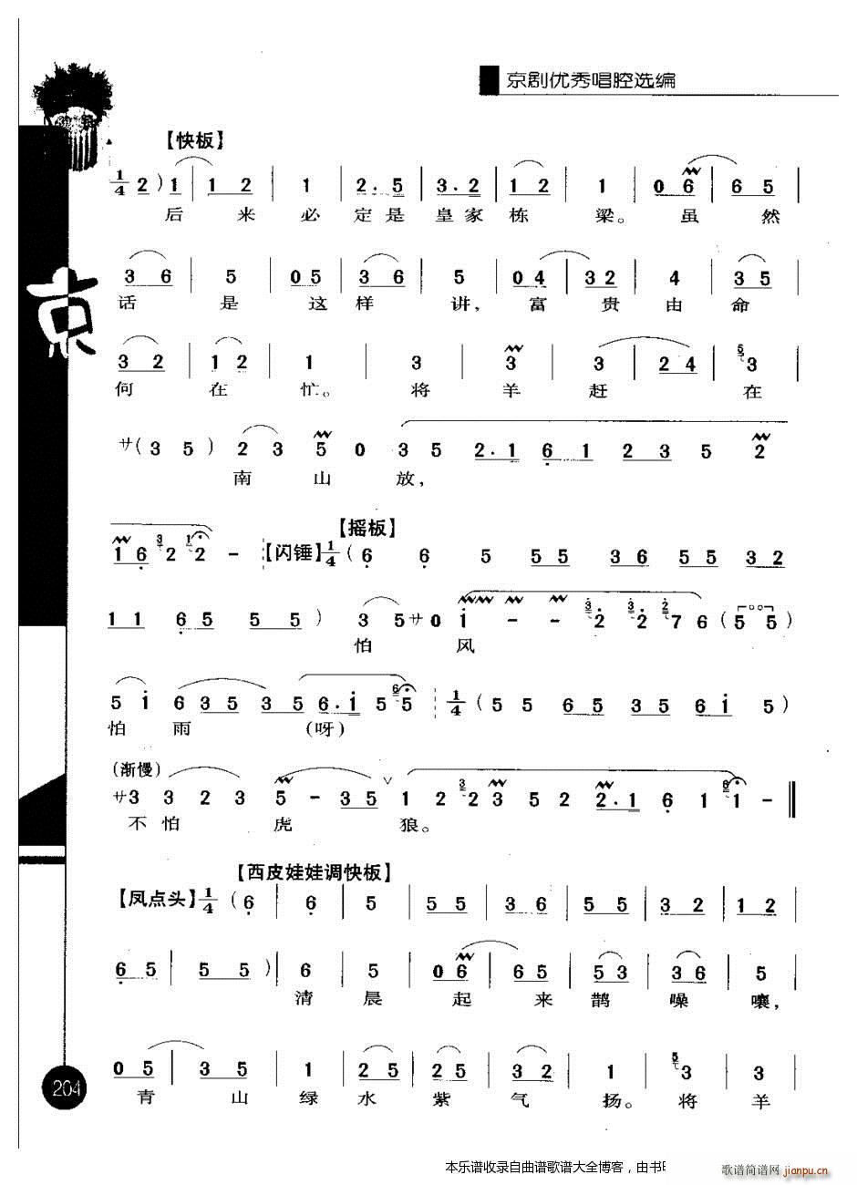 京剧优秀唱腔选编第二辑201 220 戏谱 4