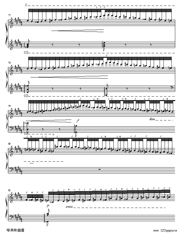 钟-李斯特(钢琴谱)7