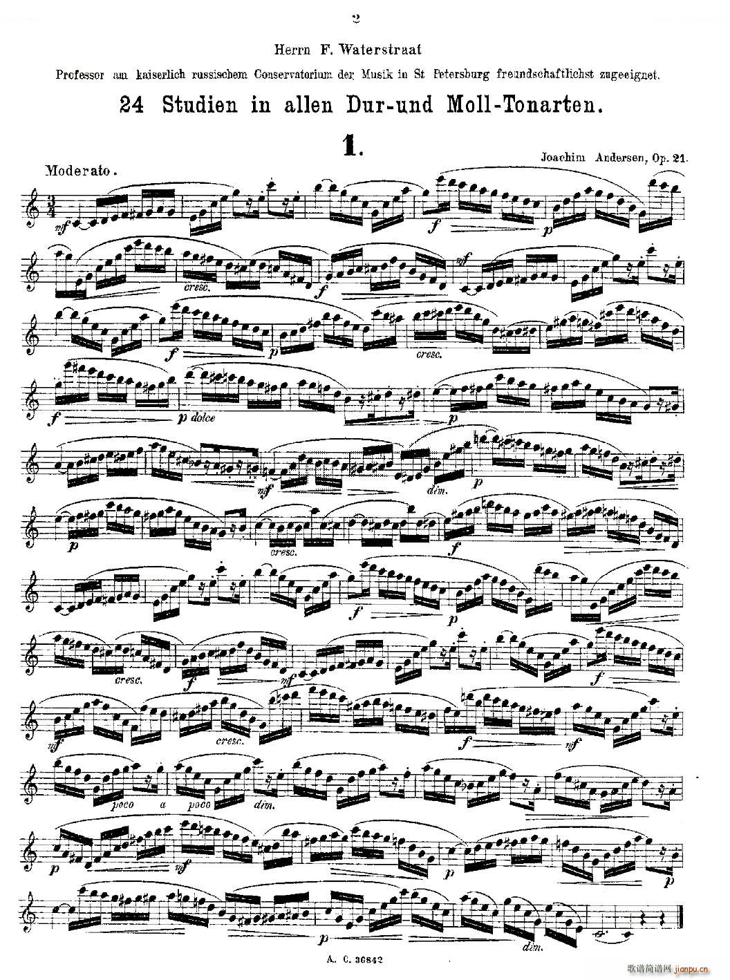 24首长笛练习曲 Op 21 之1 12 铜管 2
