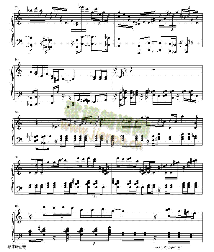 绮想輪旋曲-贝多芬(钢琴谱)5