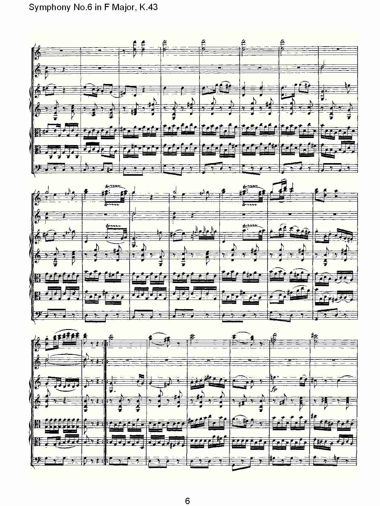 F大调第六交响曲K.43(总谱)6
