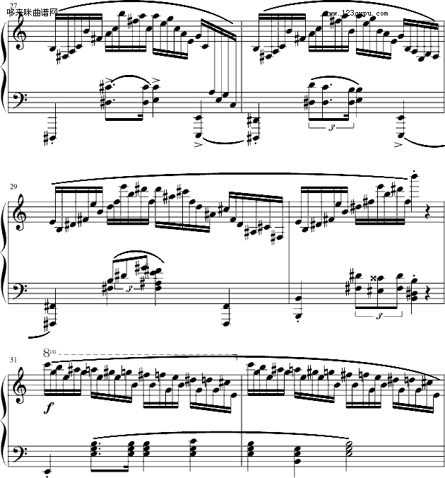 练习曲Op.25No.11-肖邦(钢琴谱)5