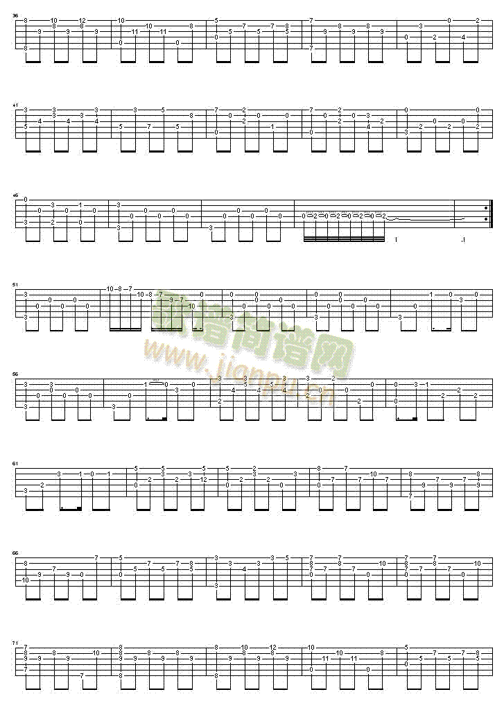 天堂之鸟吉他谱 2