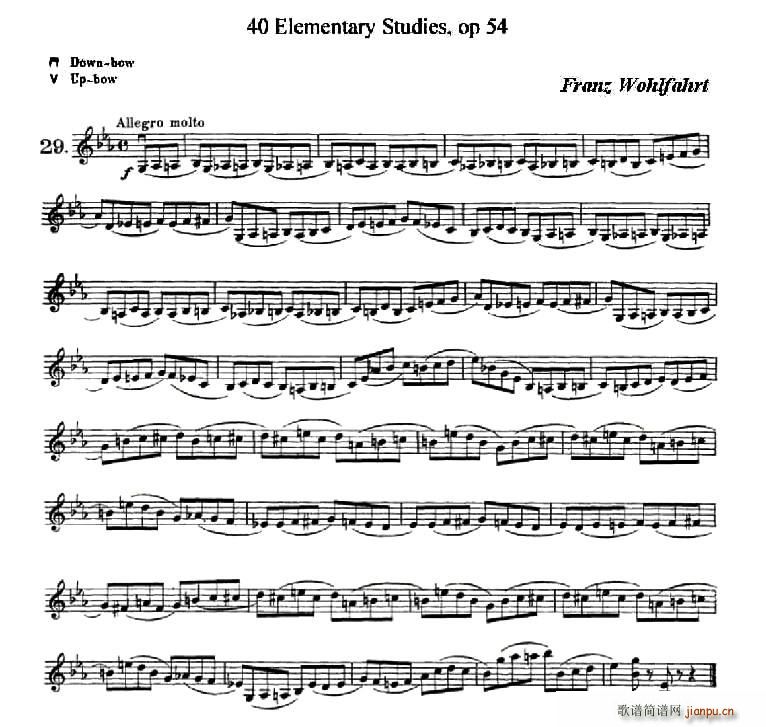 40首小提琴初级技巧练习曲之29(小提琴谱)1