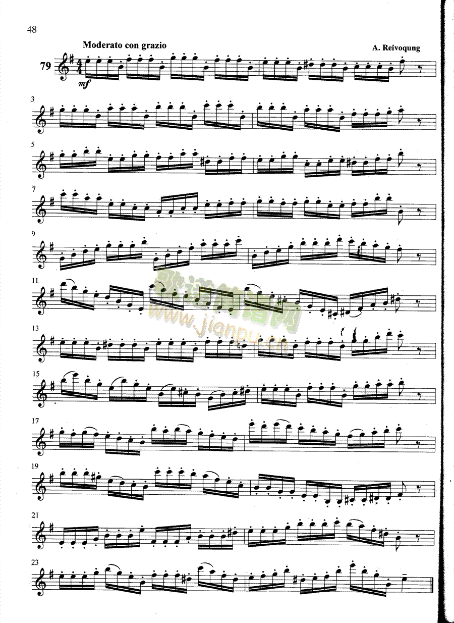 萨克斯管练习曲第100—048页(萨克斯谱)1