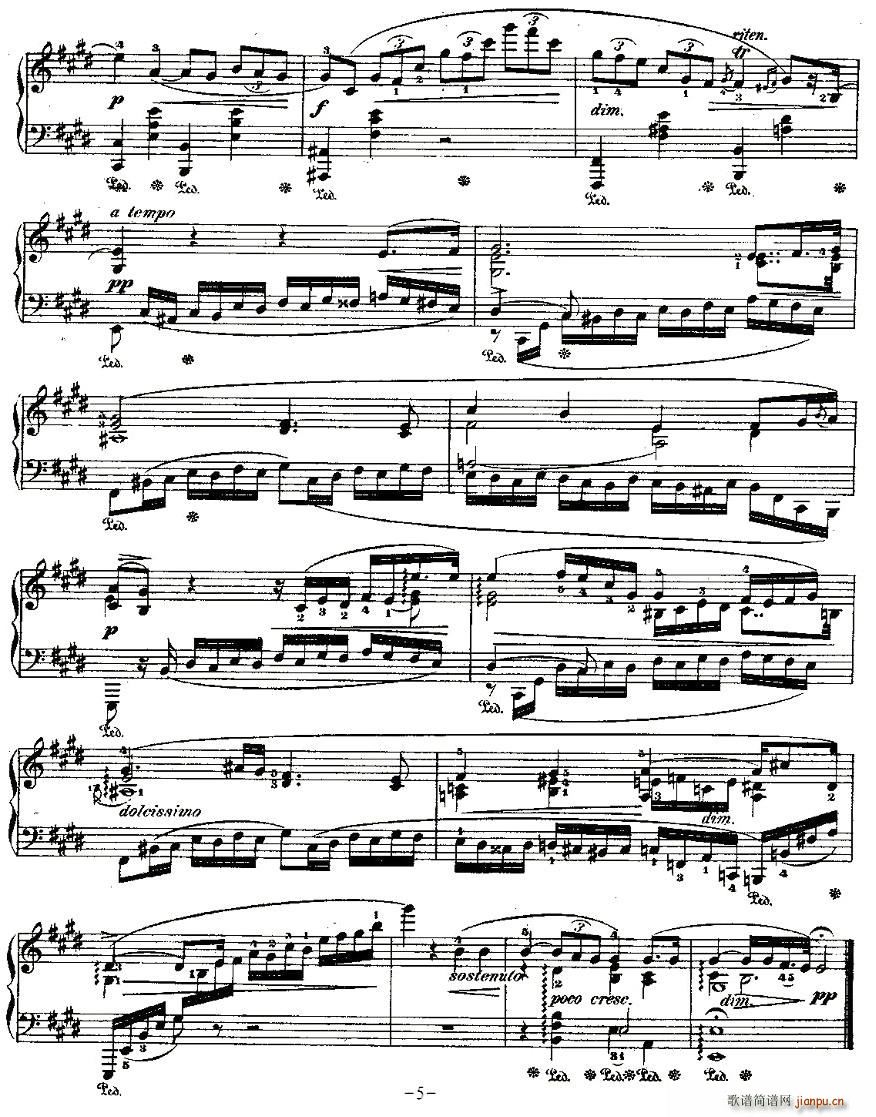 E大调夜曲Op.62－2(十字及以上)5