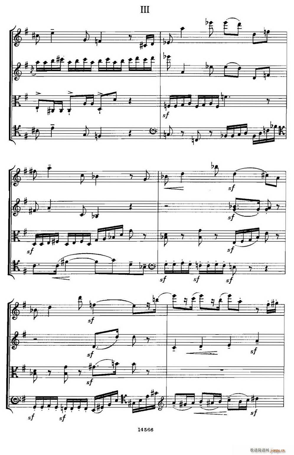 QUARTET Op 83 第三部分 弦乐四重奏(总谱)13