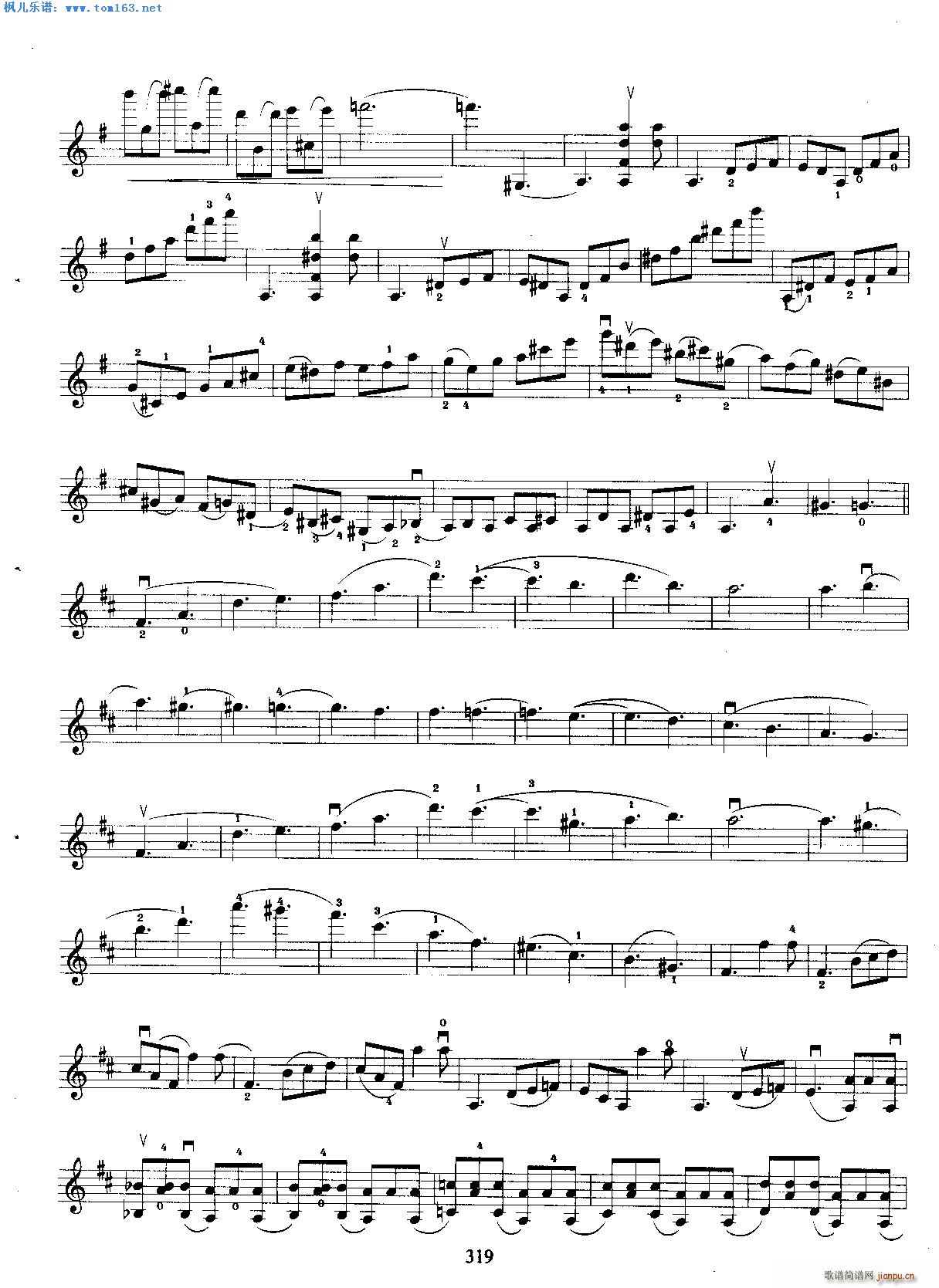 维尼亚夫斯基谐谑塔兰泰拉(小提琴谱)14