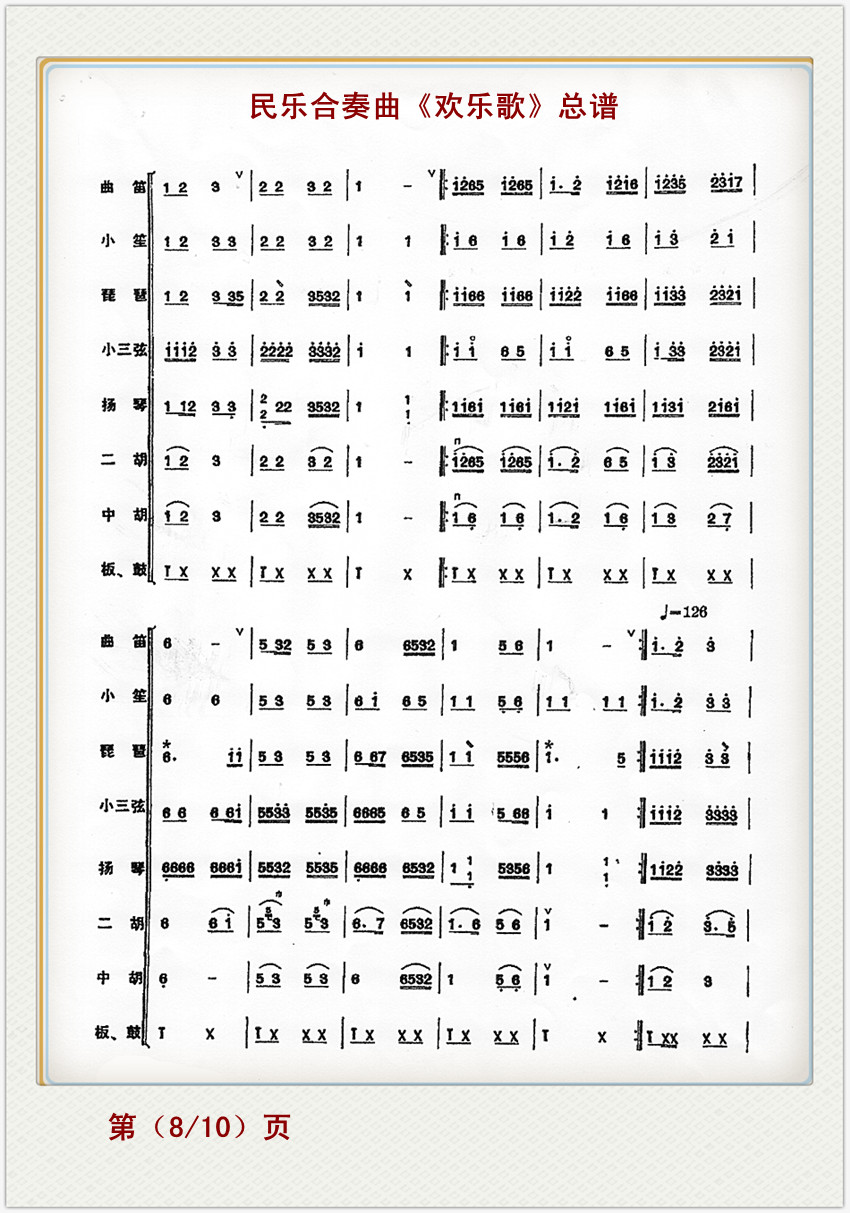 歡樂歌8(四字歌譜)1