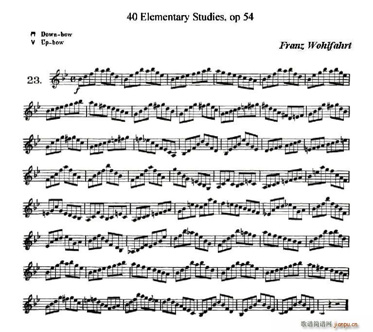 40首小提琴初级技巧练习曲之23(小提琴谱)1