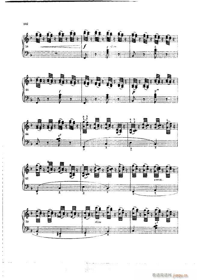 车尔尼手风琴练习曲集 Ⅲ(手风琴谱)102