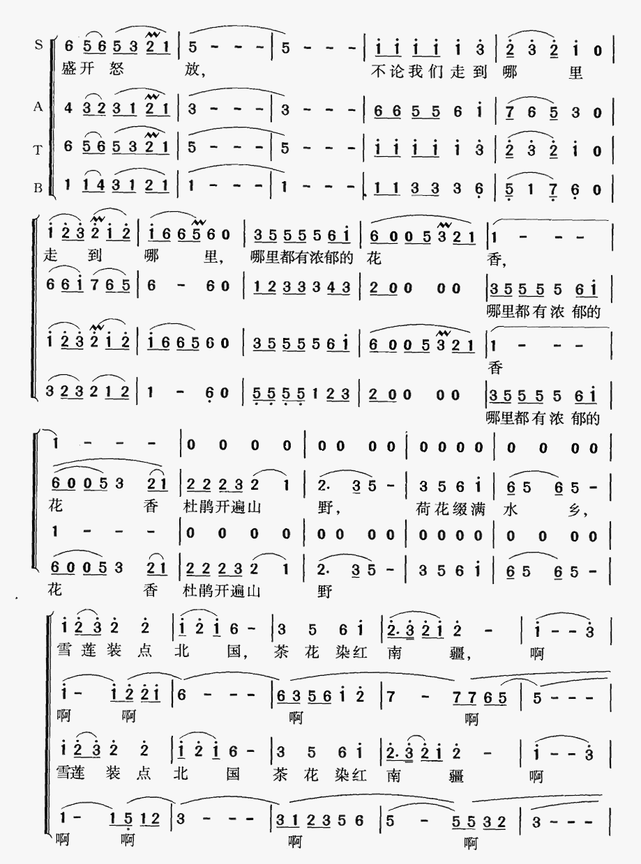 我们的祖国歌甜花香（领唱(十字及以上)5