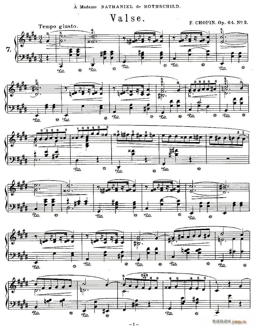 valse，Op.64, No.2(十字及以上)1