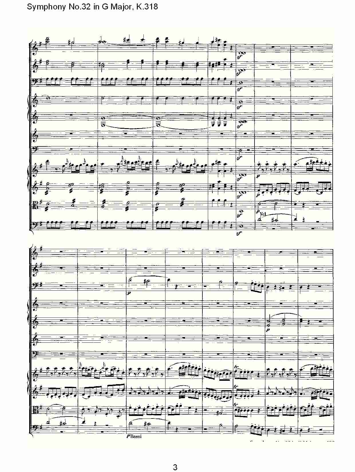 (G大调第三十二交响曲K.318)（一）(总谱)3
