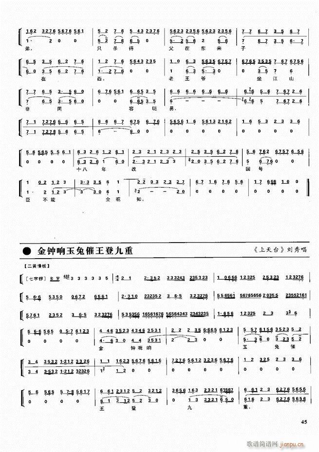 京剧二百名段 唱腔 琴谱 剧情目录前言1 60(京剧曲谱)55