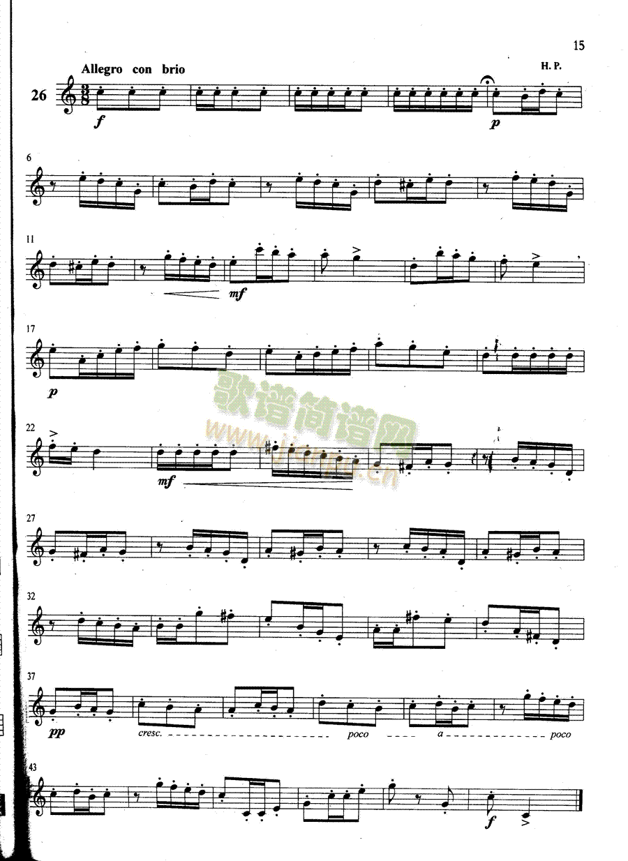 萨克斯管练习曲第100—015页(萨克斯谱)1
