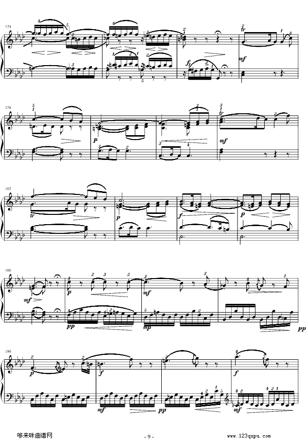 莫扎特F大调钢琴奏鸣曲K280-莫扎特(钢琴谱)9