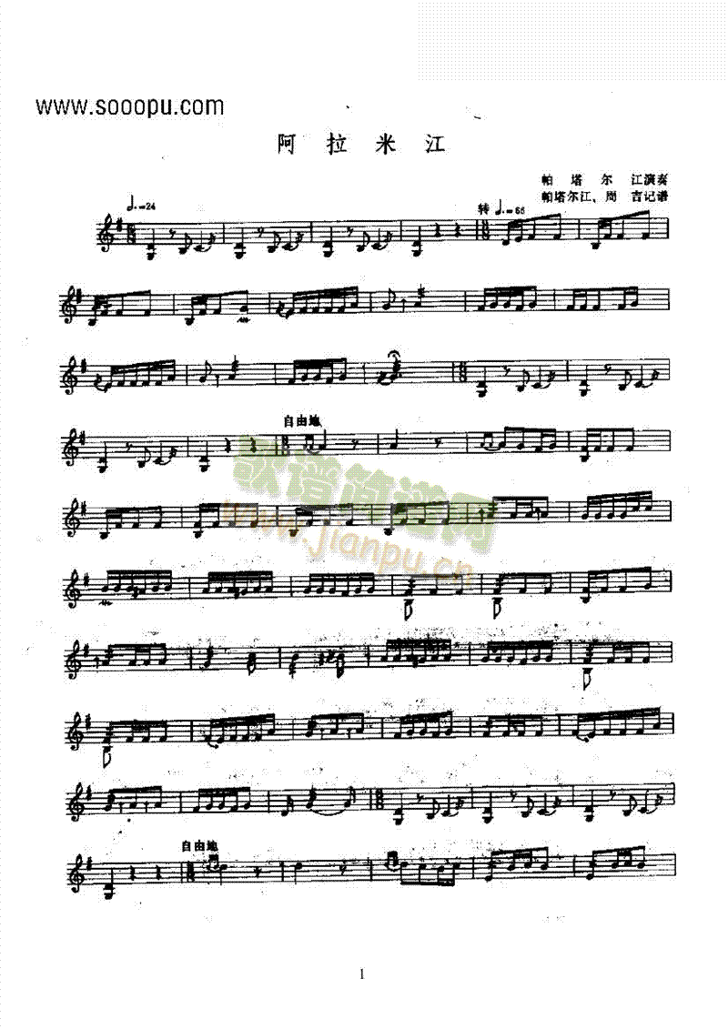 阿拉米江—热瓦莆民乐类其他乐器(其他乐谱)1