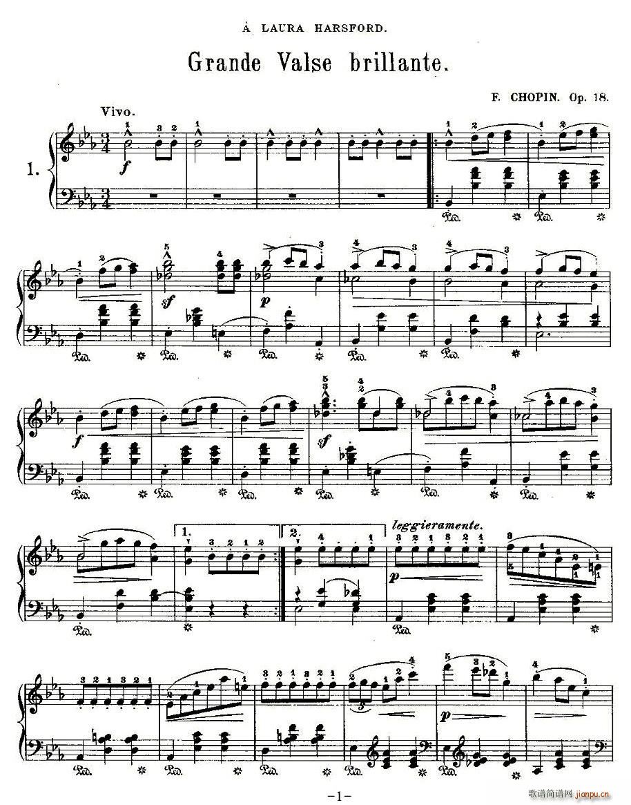 Grande valse brillante，Op.18,No.1(十字及以上)1