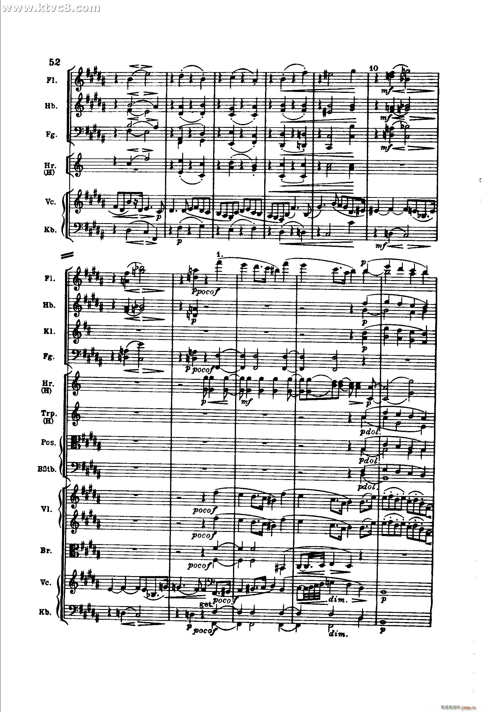 勃拉姆斯第二交响曲 第二乐章 不太慢的柔版 2