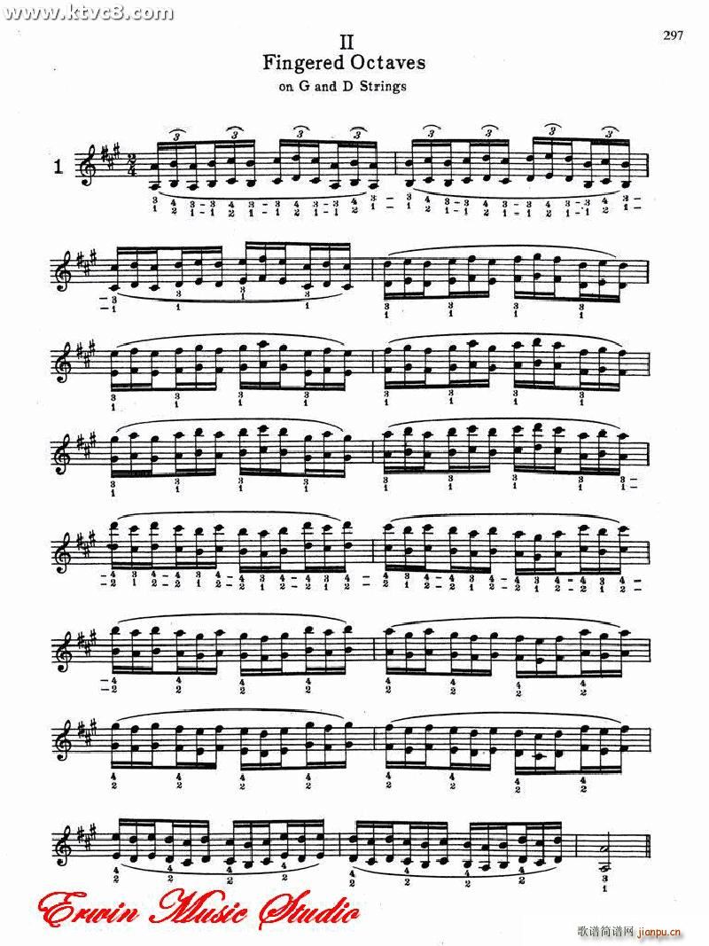 德米特里 康斯坦丁 多尼斯 24条小提琴三度和八度指法高级演练(小提琴谱)8
