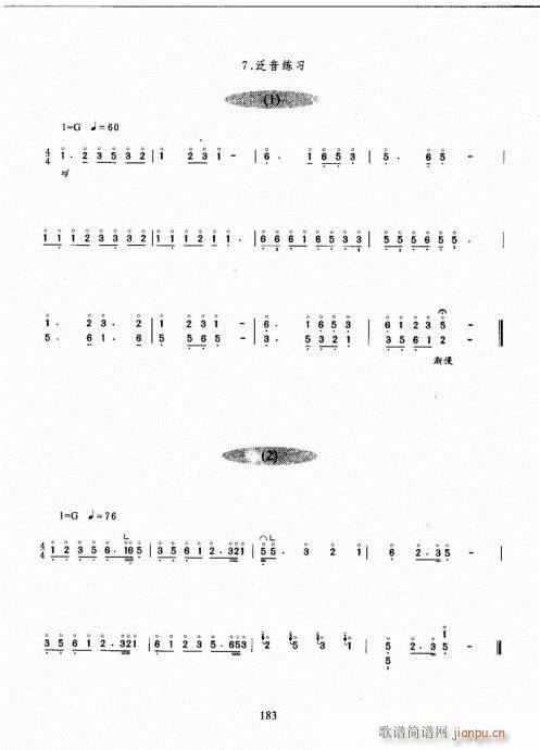 古筝演奏基础教程181-200(古筝扬琴谱)3