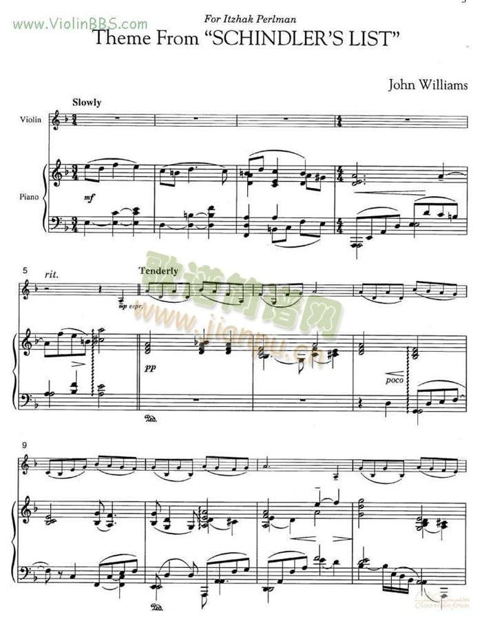 约翰·威廉姆斯主题曲+钢琴伴奏谱(小提琴谱)3