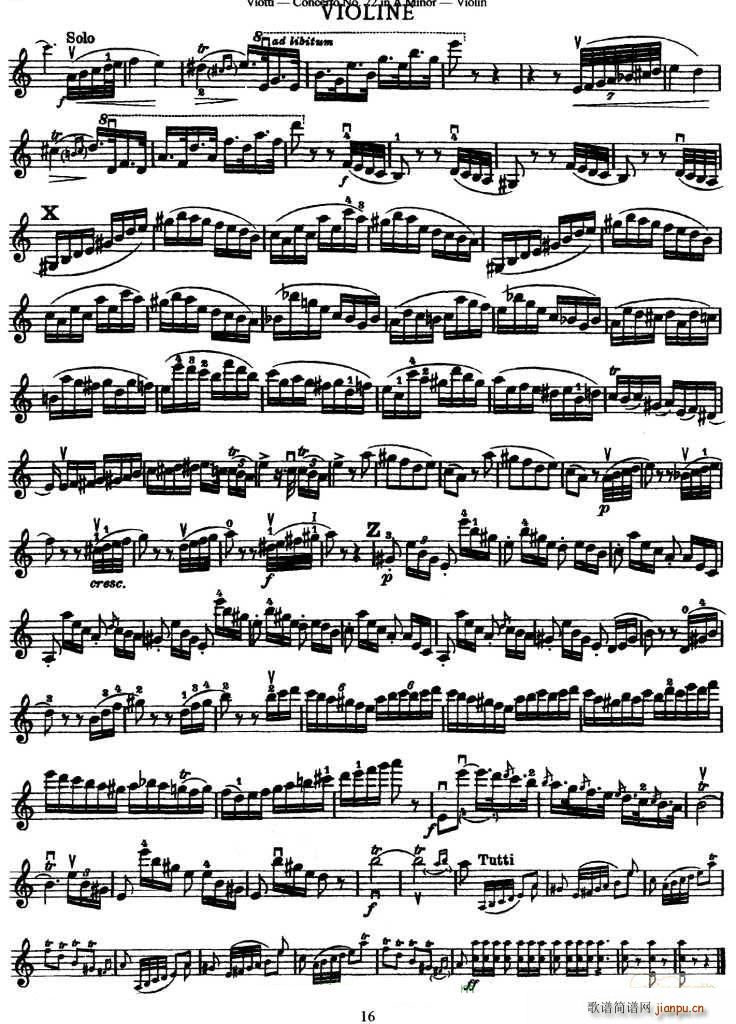 Concerto No.22 in A Minor(小提琴谱)8