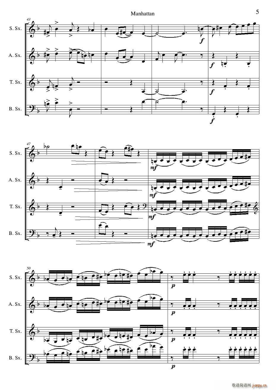 Manhattan score(總譜)5