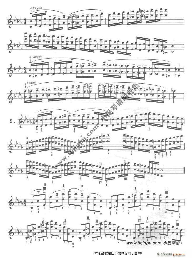 卡尔弗莱什 小提琴音阶体系 降b小调(小提琴谱)5