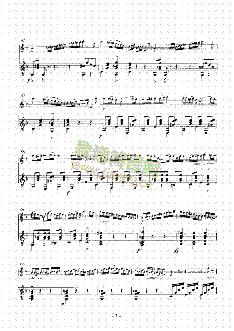 波拉卡舞曲管乐类长笛(其他乐谱)3