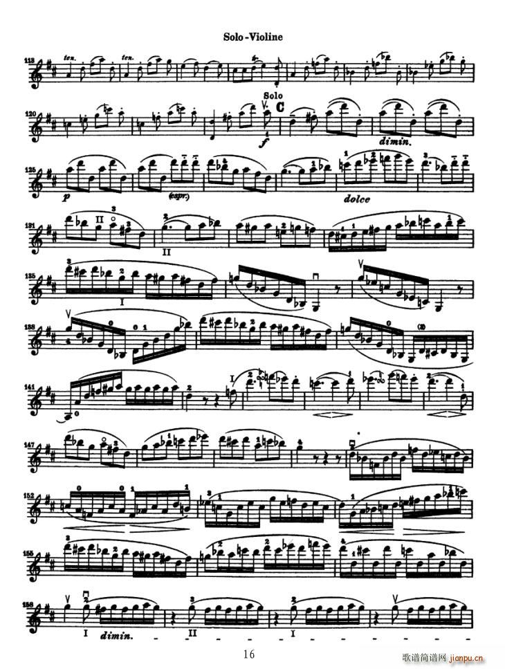 Konzert fur Violine(小提琴谱)16
