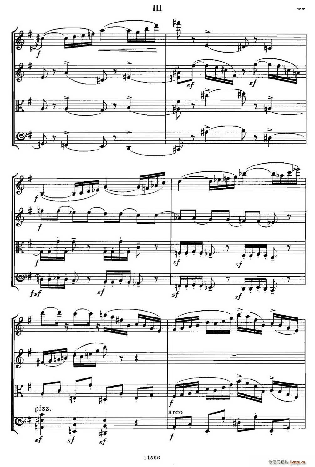 QUARTET Op 83 第三部分 弦乐四重奏(总谱)22