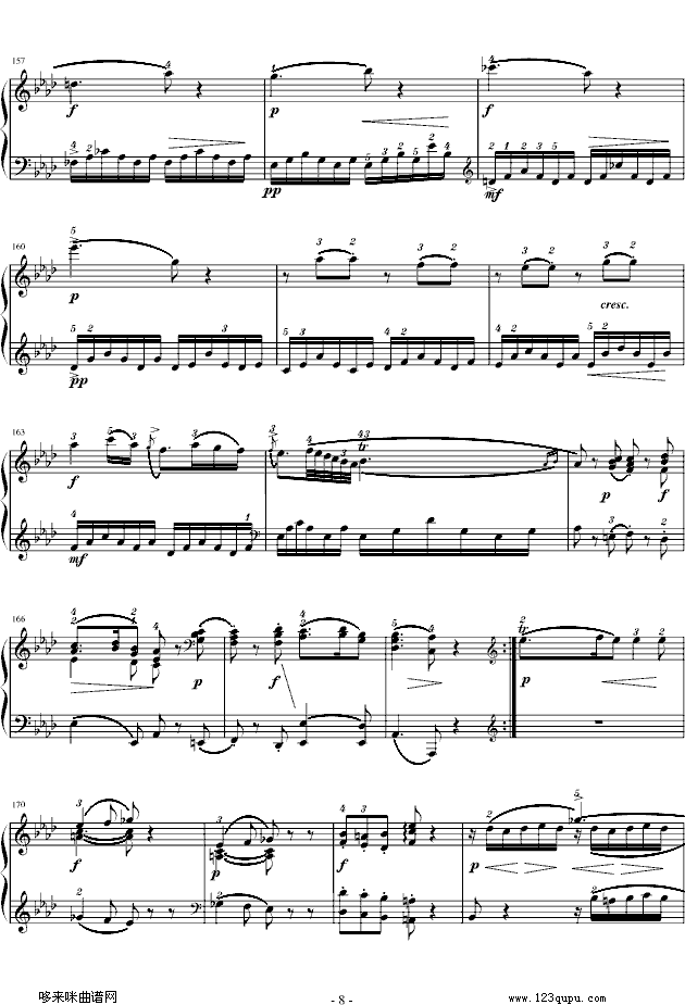 莫扎特F大调钢琴奏鸣曲K280-莫扎特(钢琴谱)8