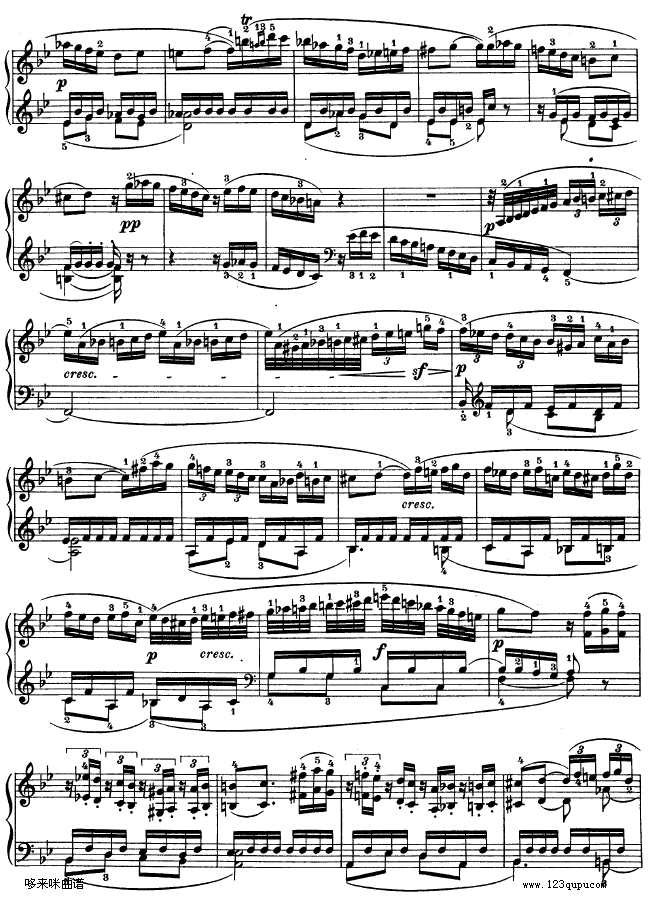 第十一钢琴奏鸣曲-op.22-贝多芬(钢琴谱)22