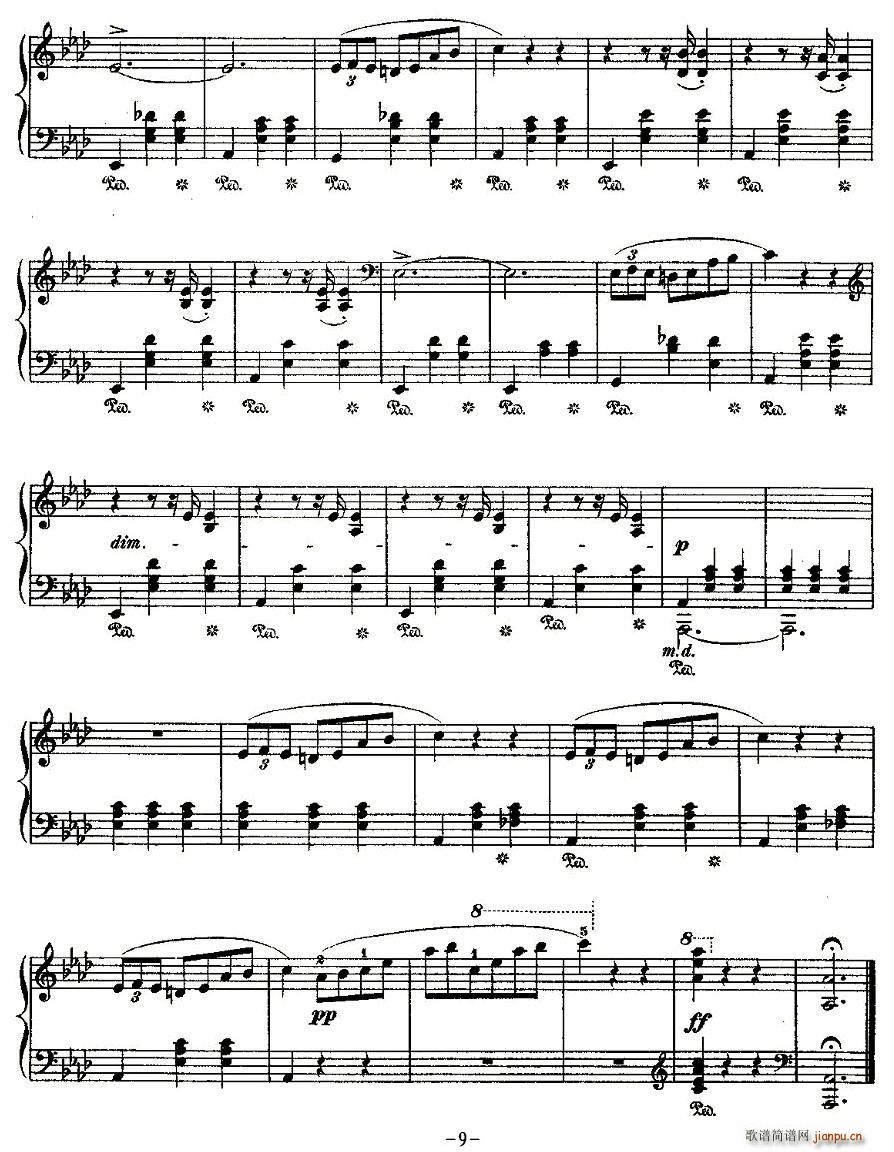 valse brillante，Op.34, No.1(十字及以上)9