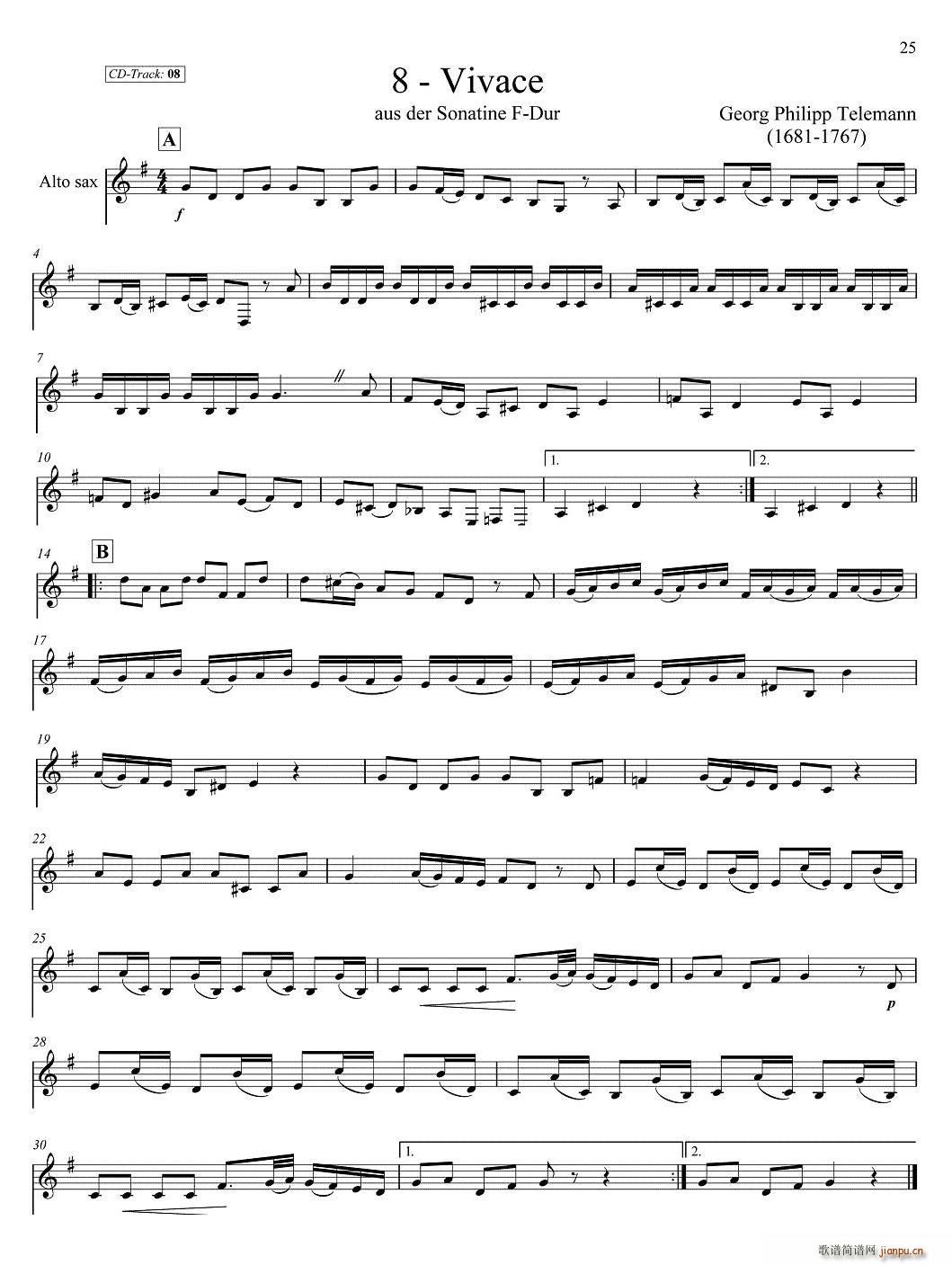 古典SAX12首(八字歌谱)8