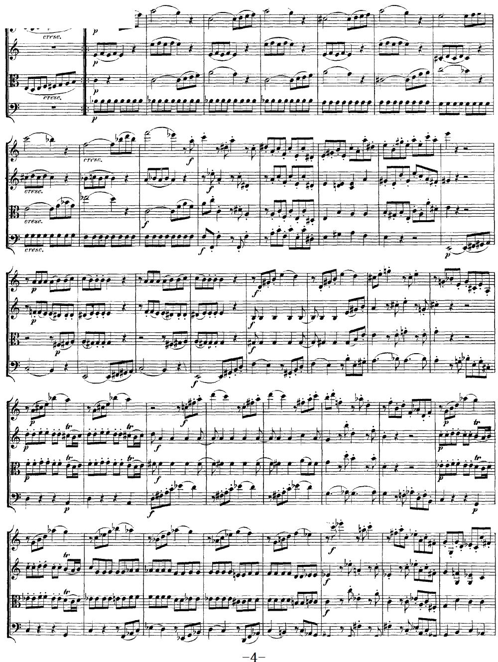 Mozart Quartet No 19 in C Major K 465 4