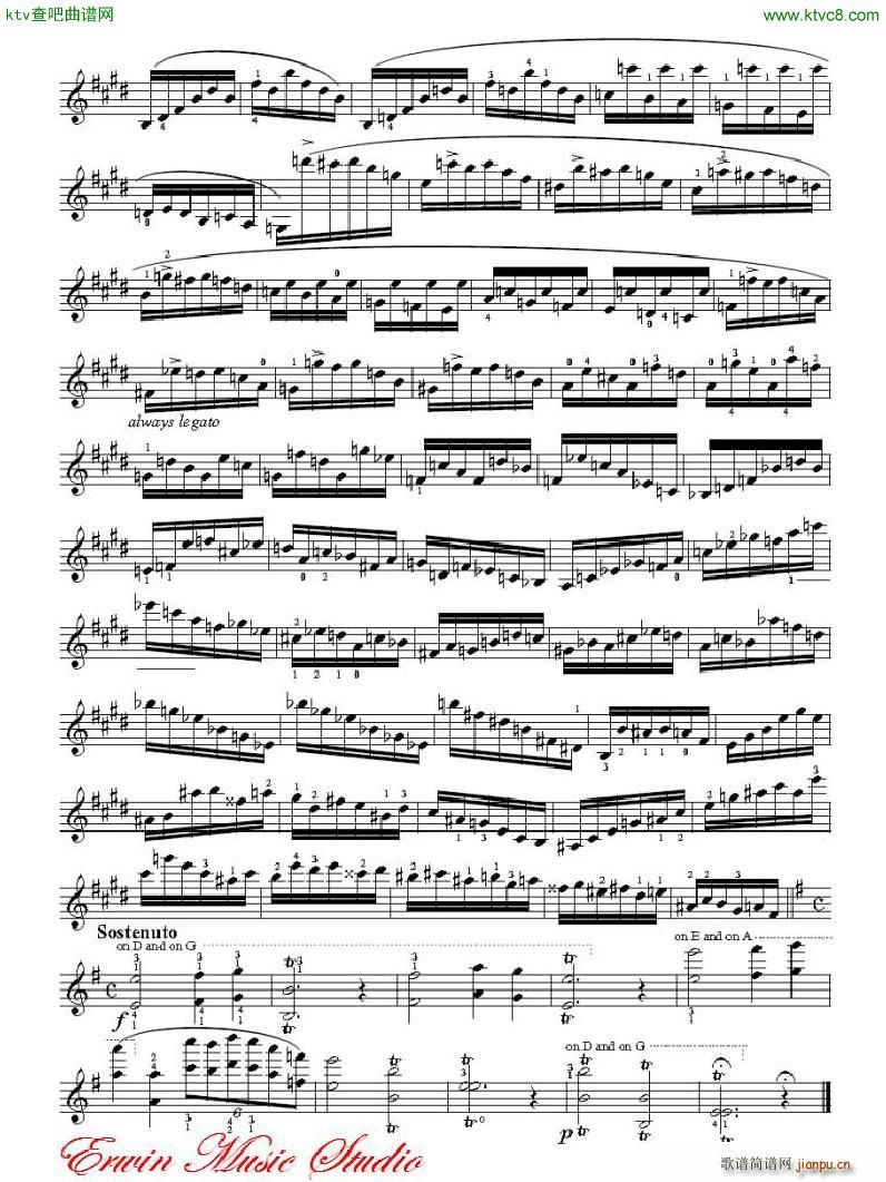 帕格尼尼 24首随想曲 作品 1 小提琴No 3 2
